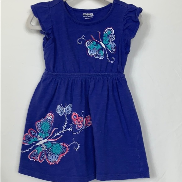 Gymboree Other - Gymboree blue dress with butterflies 12-18M